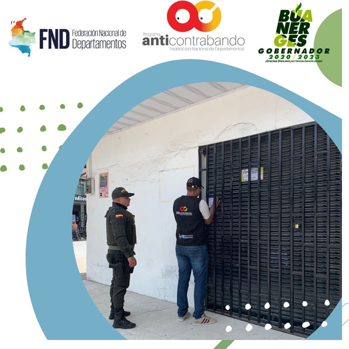Un establecimientos sellados, deja operativo entre grupo Anticontrabando y la Policía Nacional.
