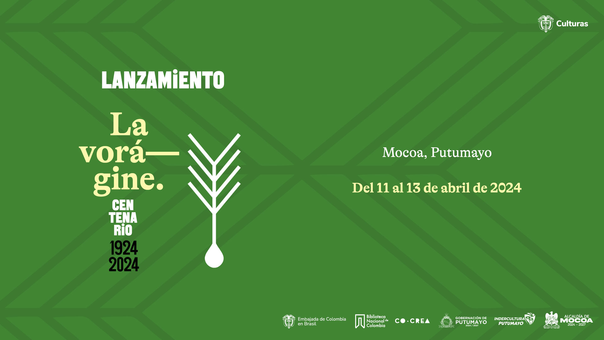Mocoa será el escenario del lanzamiento de la agenda conmemorativa del Centenario La vorágine