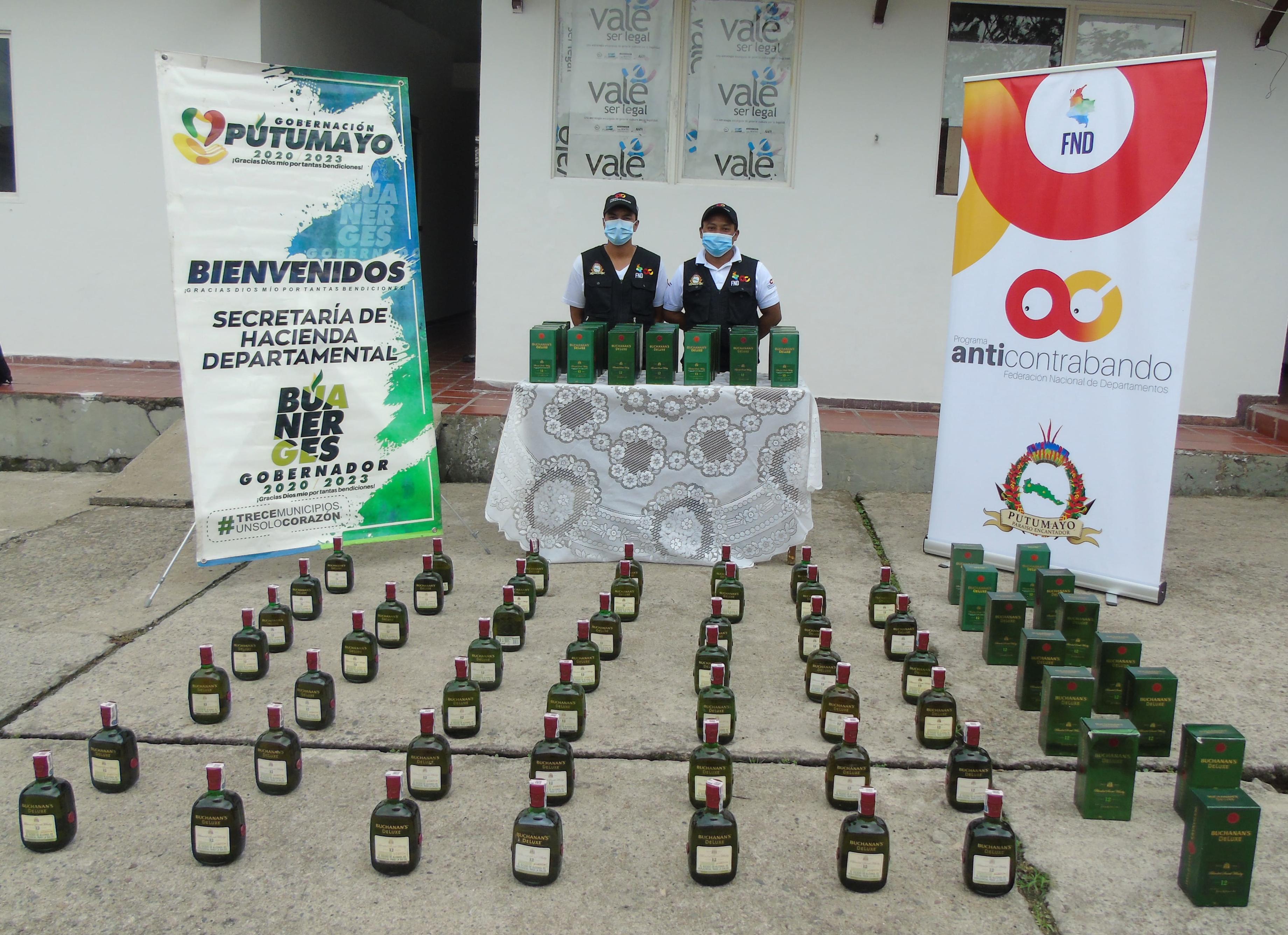 Licor de Contrabando fue aprehendido en Mocoa, en operativo realizados por el Grupo Operativo Anticontrabando de la Gobernación del Putumayo.